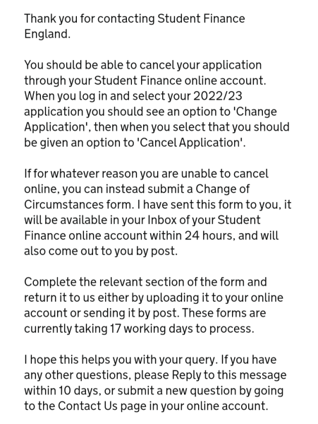 Apply student finance England for £1 or nil?