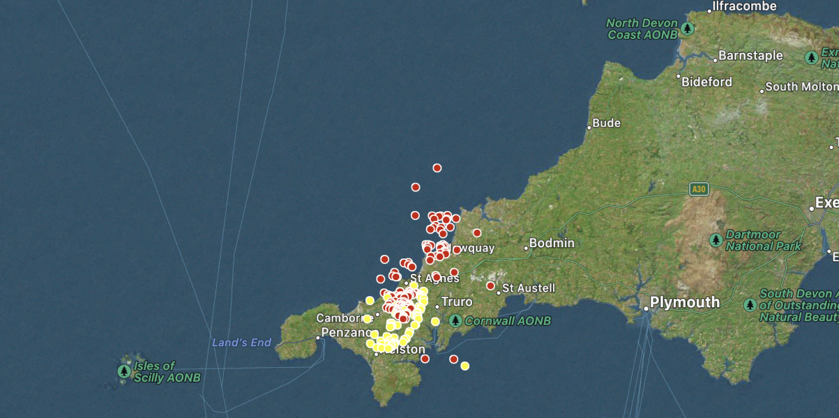 Thunderstorm warnings.
