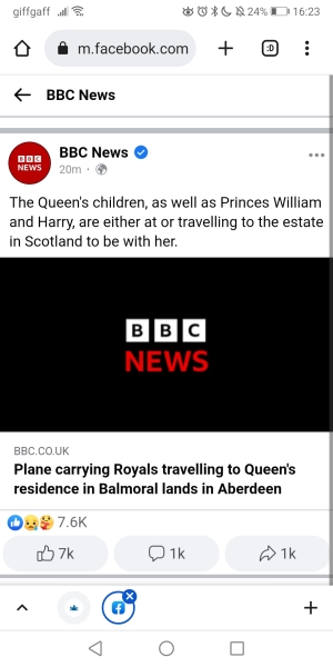 HOC Speaker announcing the Queen's health has deteriorated. 