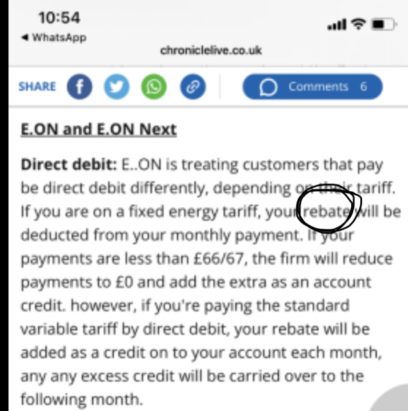 £400 energy - deduction from DD??