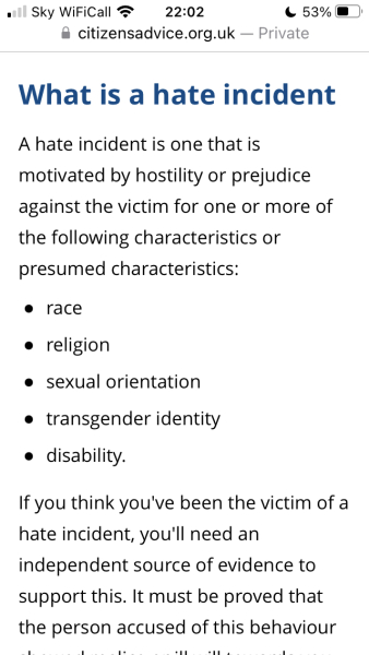 Sussex Police claim gc views are 'hate' when women call a paedophile a man