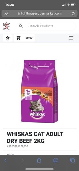 Whiskas dry beef
