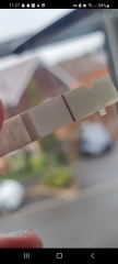 BFP or Evap on easy @ home 8DPO BFP slightly lighter next moeninf