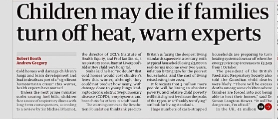 My energy bill will still quadruple even if I put a jumper on?