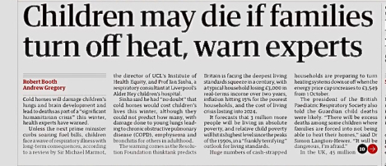 My energy bill will still quadruple even if I put a jumper on?