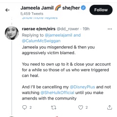 I regret to inform you that Jameela Jamil has sinned