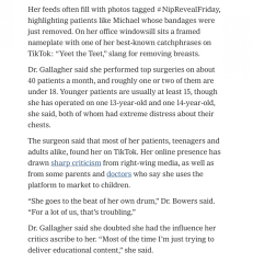 New York Times on Teens & Top Surgery