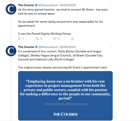 Period dignity officer update