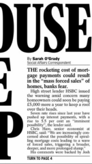 To be terrified about mortgage