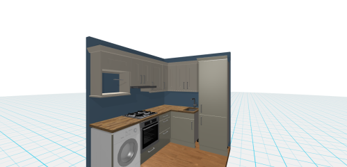 Tiny kitchen design - would you go for more worktop space or bigger fridge/freezer