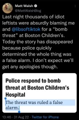 Boston Children's Hospital receives bomb threat after being "targeted" by Libs Of Tik Tok