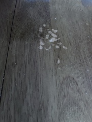 Damaged wood on table, help ! 