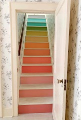 Bright colours to match Victorian floor tiles 