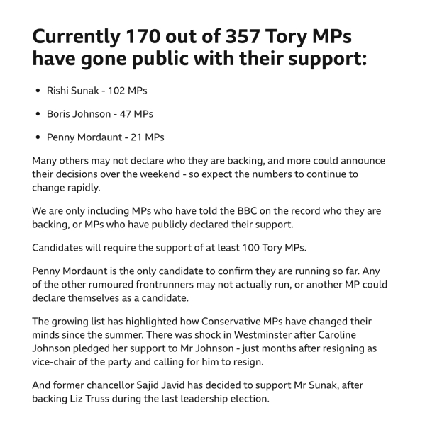 Liz Truss has resigned. Part 3: The Return of the King?