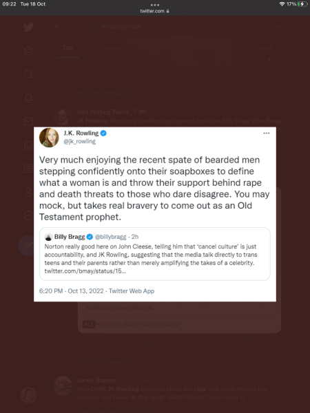 Graham Norton has terminated his Twitter account after attacking JK Rowling