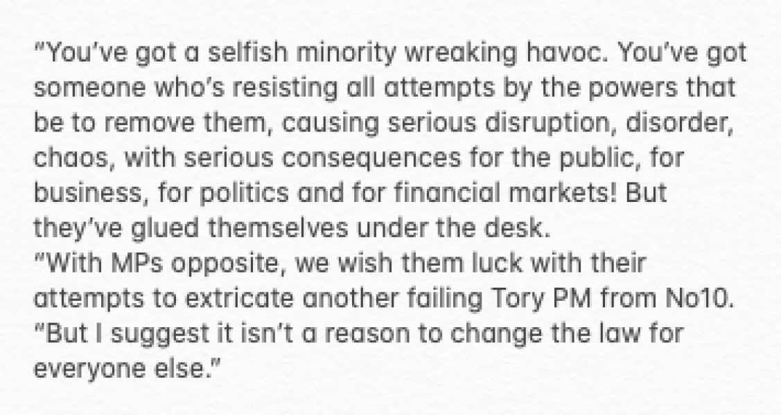 To have had tears in my eyes watching Mark Drakefords outburst today