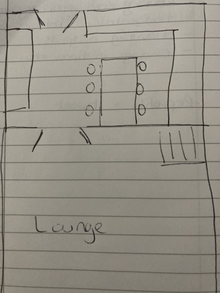 Putting a wall in open plan room to separate kitchen and lounge. 