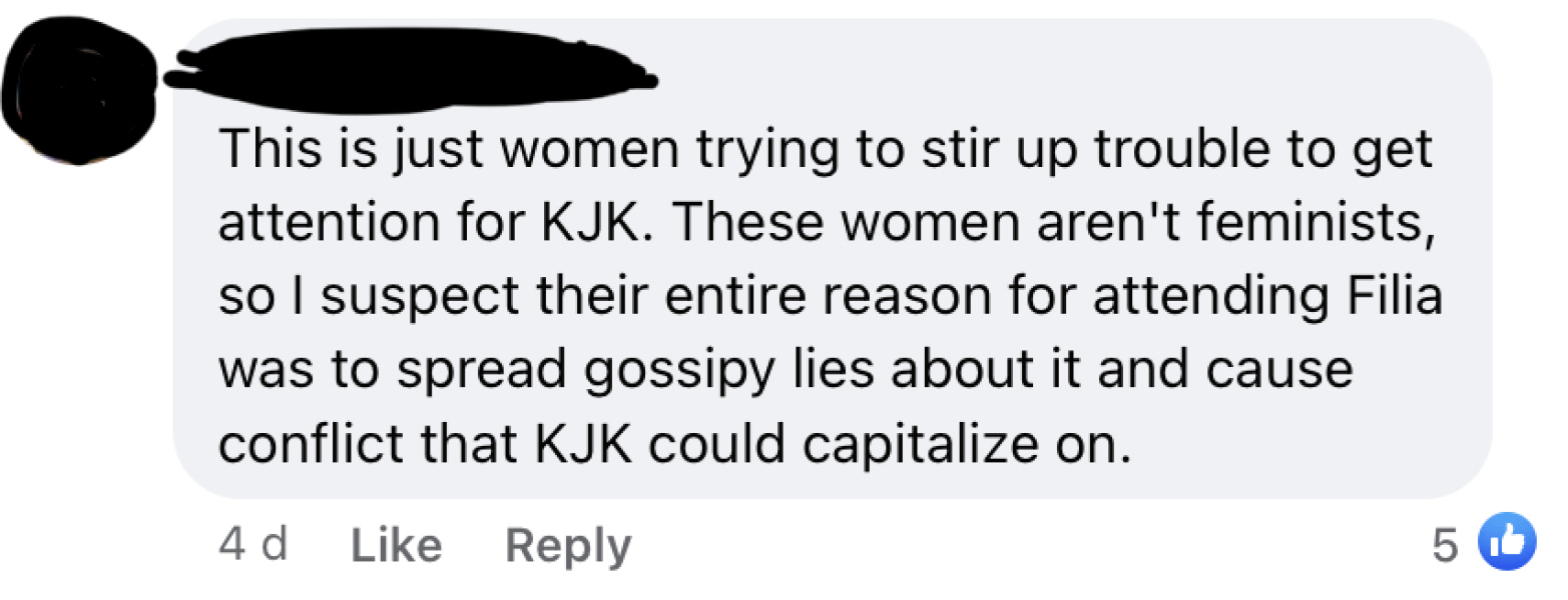 Women's Place UK: Filia event: the elephant ignored yet again