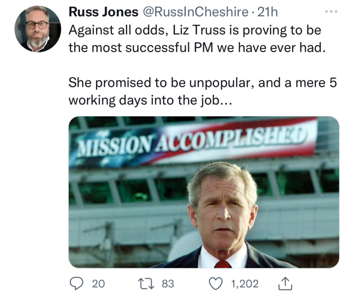 ..to think Liz Truss is a success.