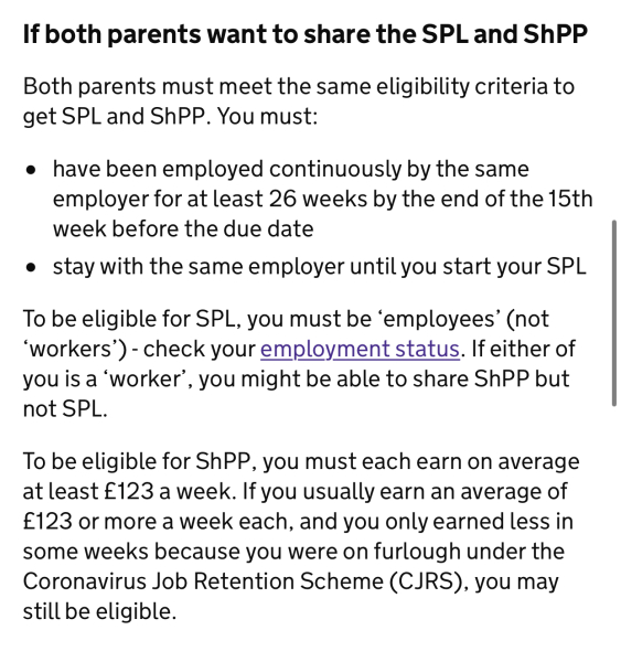 Shared parental leave - need advise