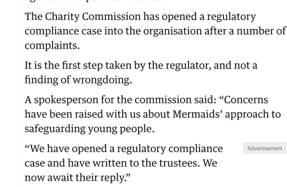 Mermaids being investigated by the charity commission