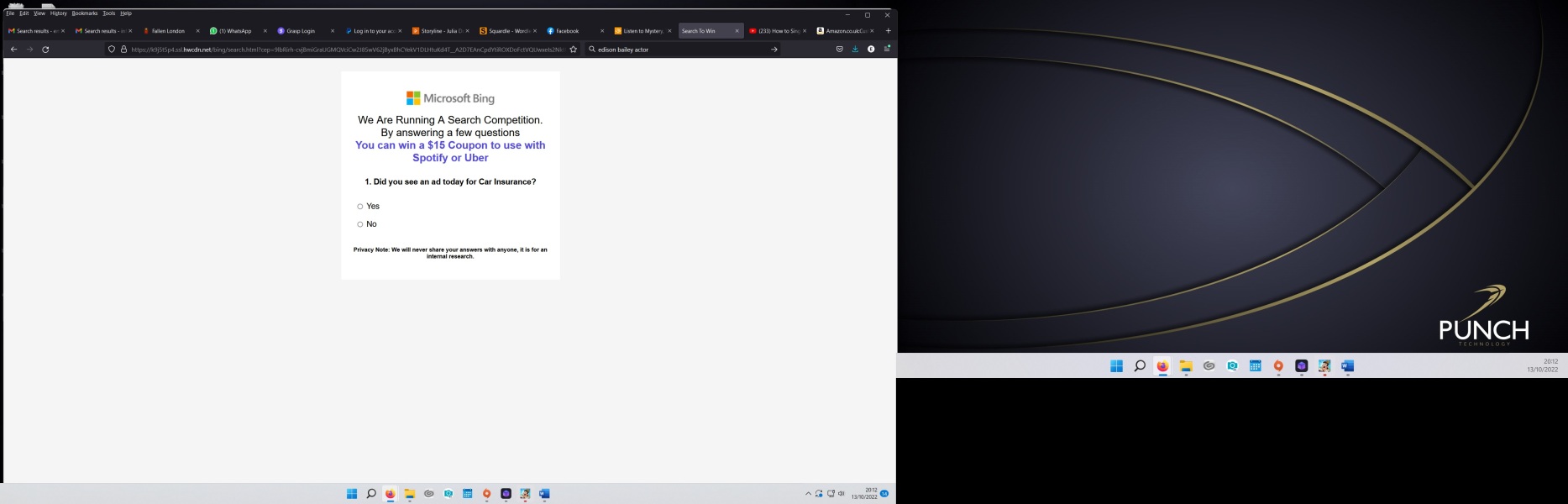 Randomly redirected to another page...