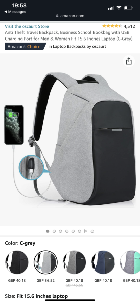 Work / commuting rucksack