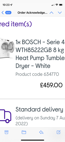 To give in and buy a tumble dryer
