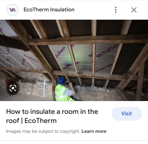 Loft insulation in boarded loft