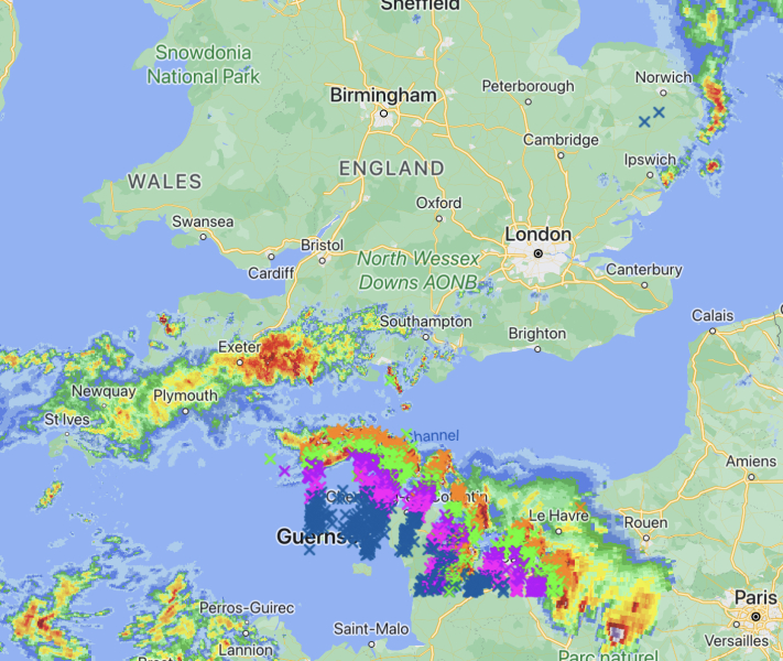 Thunderstorm warnings.