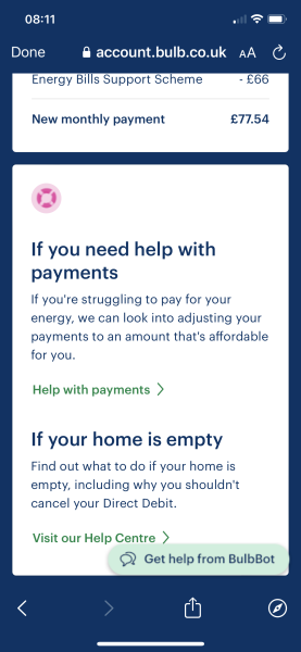My gas & electric costs is crippling me.