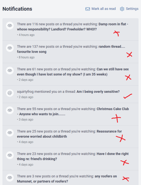 Latest release - changes to notifications 