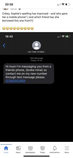 Is this a scam text? Worried sick 