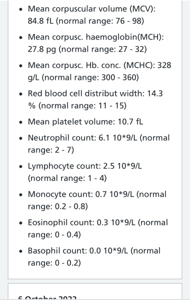 Blood tests - iron 