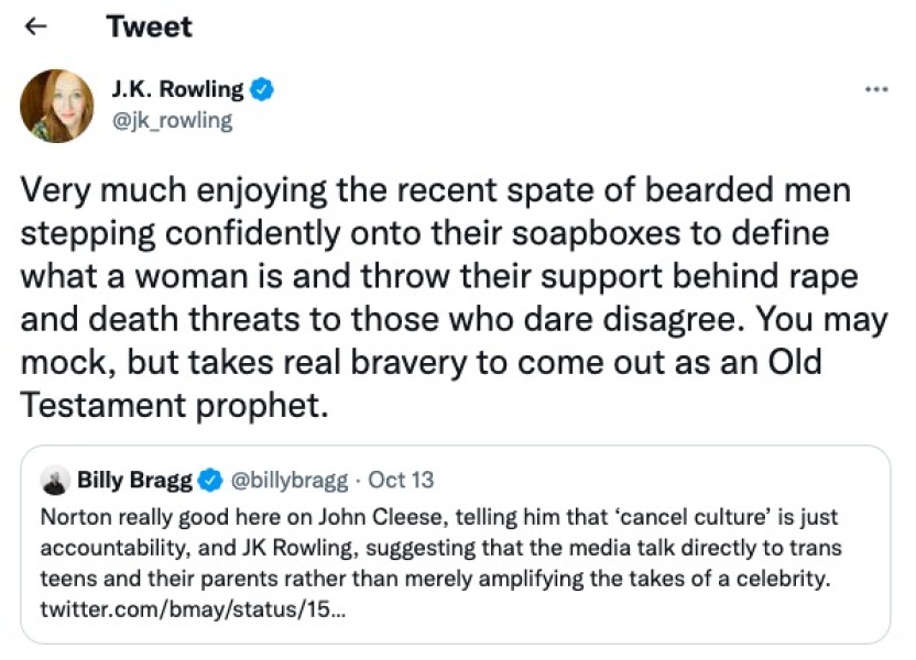 Graham Norton has terminated his Twitter account after attacking JK Rowling