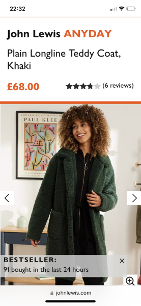 Did anyone buy a green teddy coat last year?