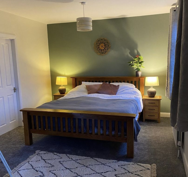 What do you have on the wall above your bed?