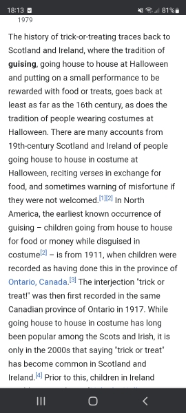 To not answer to trick or treaters on the 30th? 