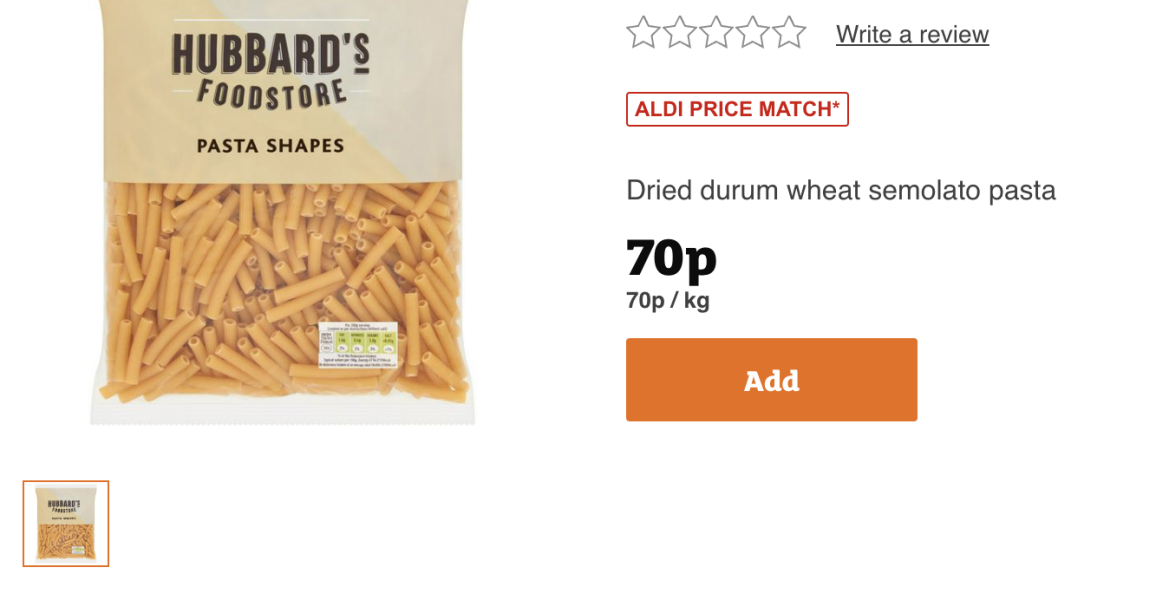 Pasta is 95p for 500g at all the big 4 supermarkets… what even!! 