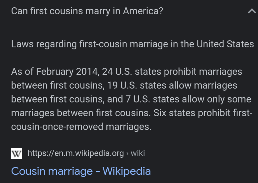 First cousin marriage
