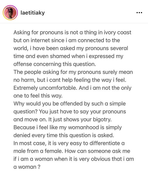 Pronouns: perspective from the Ivory Coast