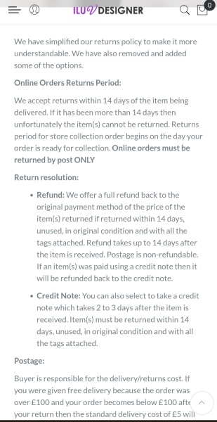 Consumer rights for goods bought online
