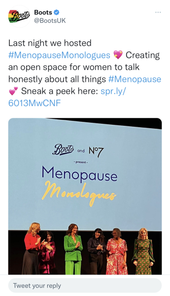 Boots menopause range