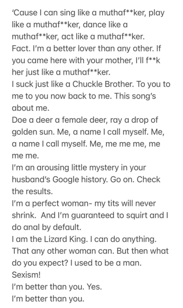 She played the piano with her penis
