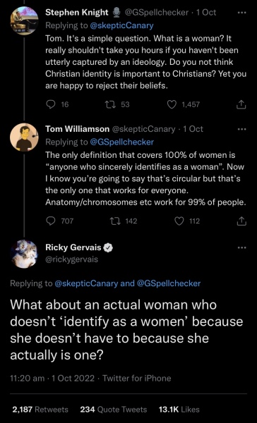 Ricky Gervais tweet 