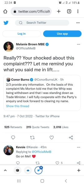 What did Conor Burns do at Tory conference?