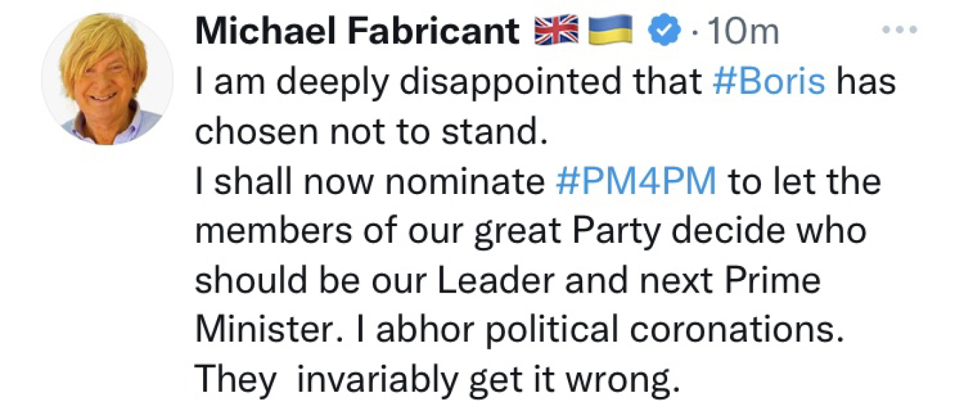 Liz Truss has resigned. Part 3: The Return of the King?