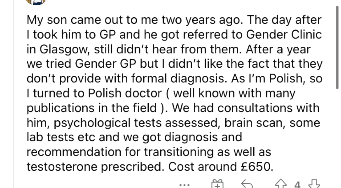 Mum takes 14 yr old to Poland for top surgery