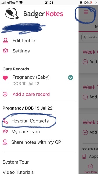 Are you able to contact your midwife?