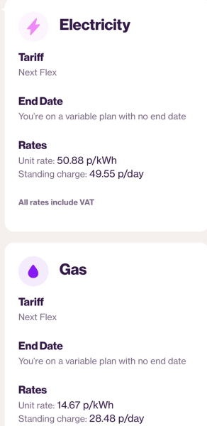What are your new energy rates today & who are you with?